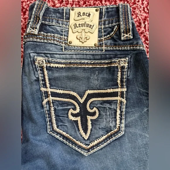 Rock Revival Blue Bootcut Jeans Classic Style - Picture 11 of 11